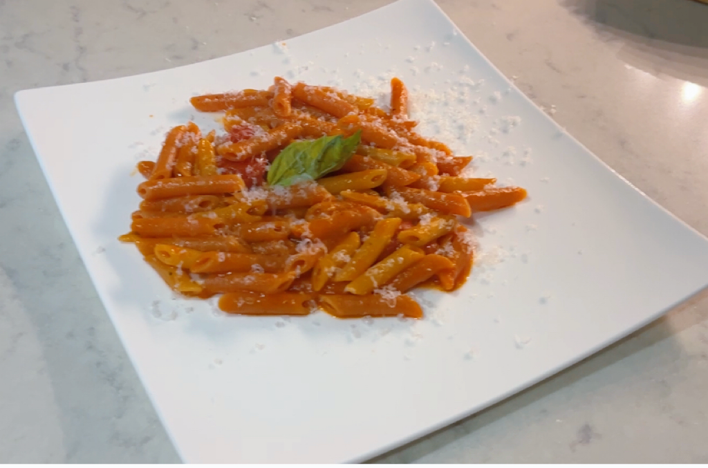 Pennette Piccanti Pasta with Red Datterino Tomato Sauce with Basil