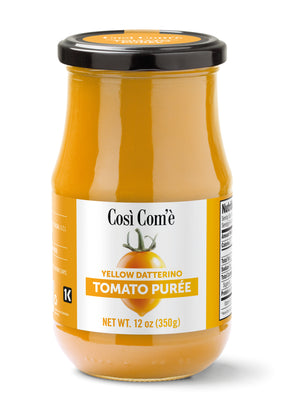 Velvety Sweet Yellow "Datterino" Tomato Purée by Così Com'è - 12.35 oz- Italian Tomatoes